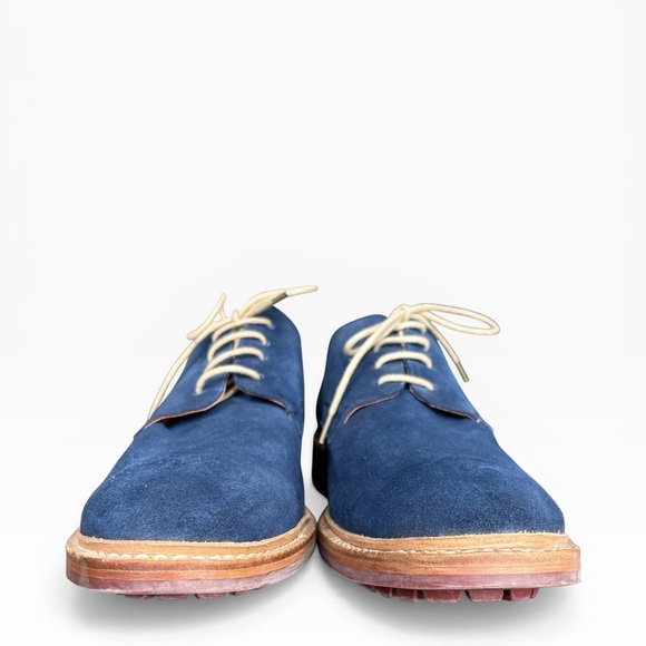Beckett Simonon Blue Suede Derby Shoes | Lug Sole | Size 12 | Good Condition